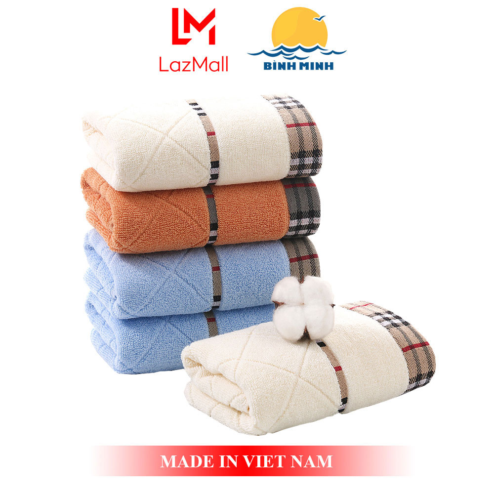 Khăn Mặt Chất Cotton Cao Cấp Siêu Mềm Mịn Thấm Nước - Sợ Bông Tinh Khiết - Bình Minh