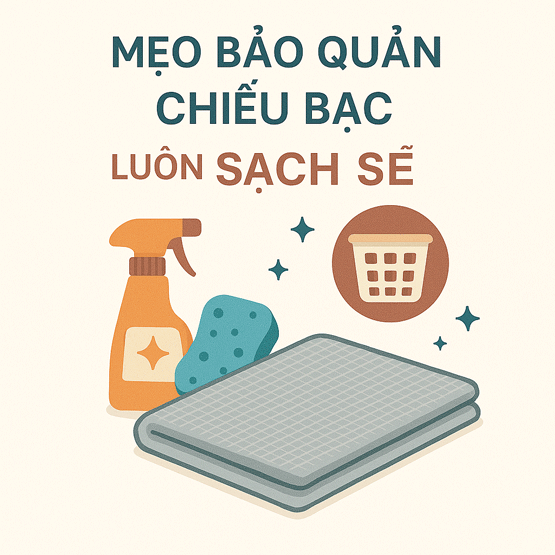 Mẹo bảo quản chiếu bạc luôn sạch sẽ