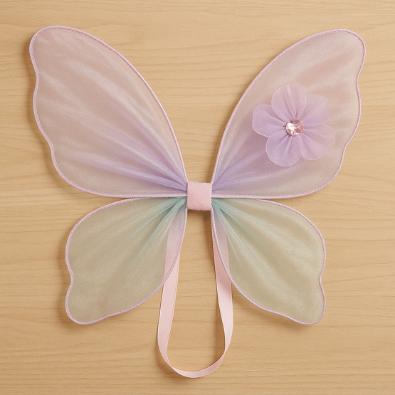 Làm cánh tiên, cánh bướm từ Organza cho bé chơi hoặc hóa trang.