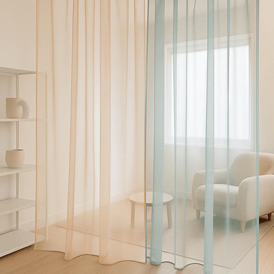 Tạo vách ngăn không gian ảo bằng vải Organza.