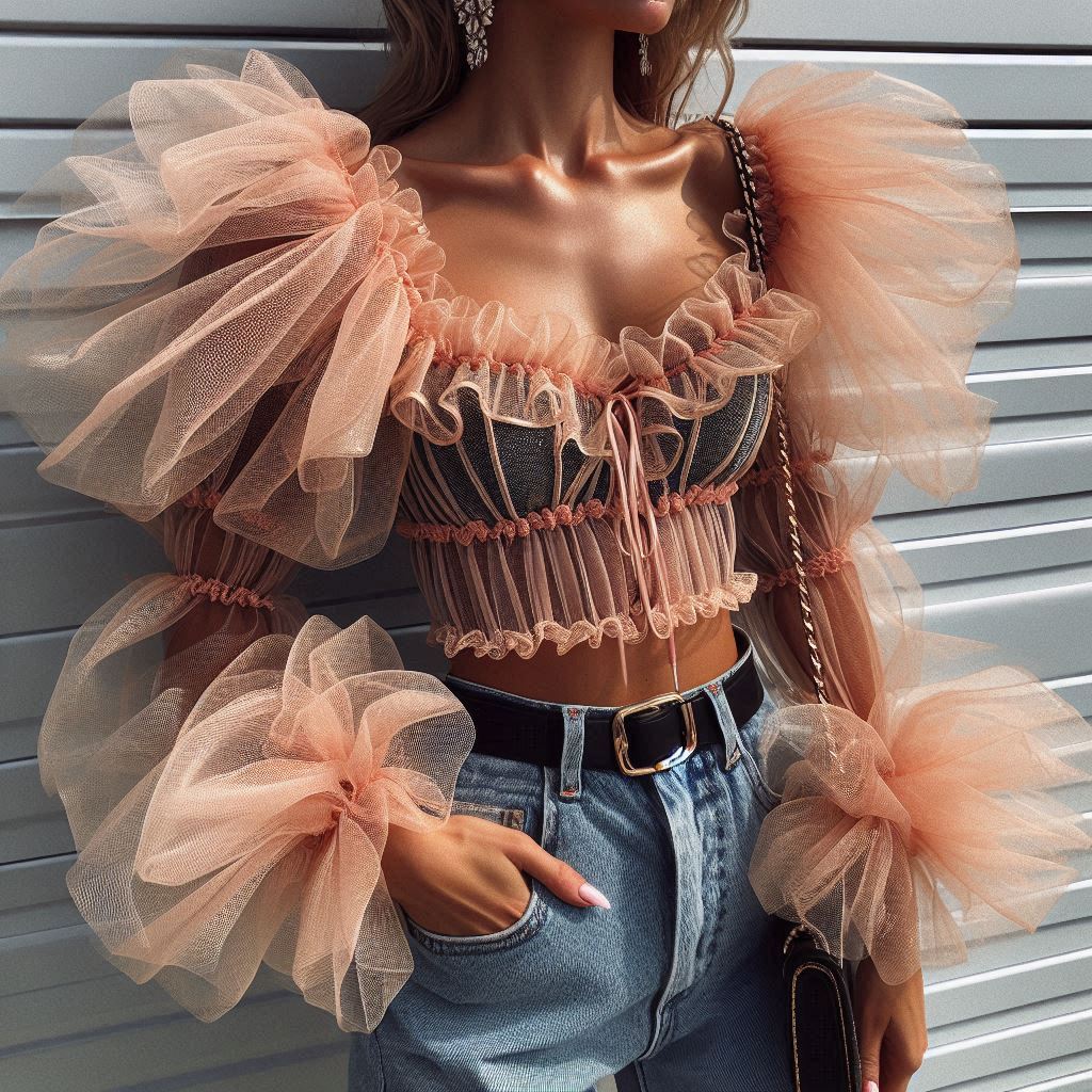 Xu hướng tay áo Organza bồng bềnh và cách phối đồ sành điệu.