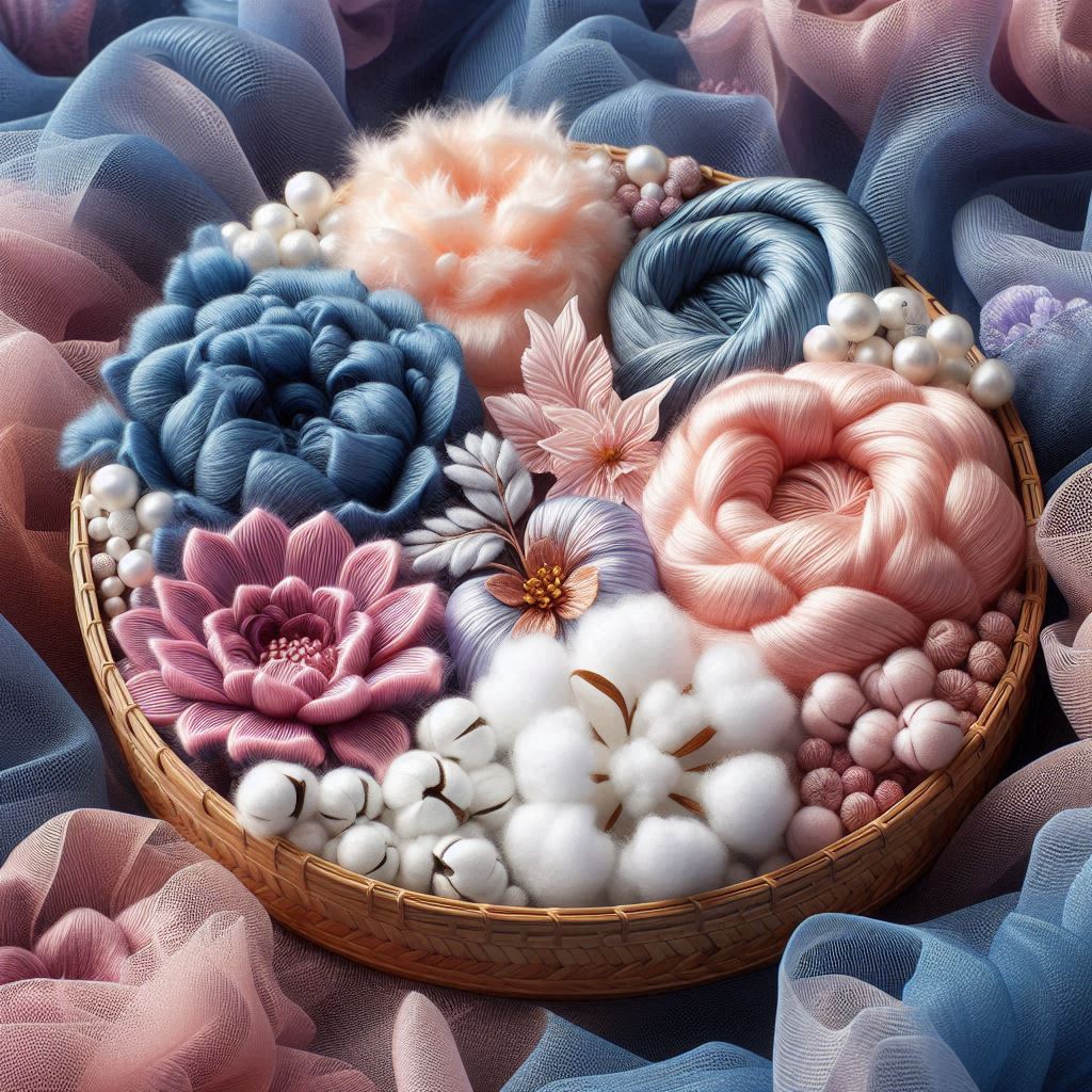 Organza Sợi tổng hợp (Polyester, Nylon): Lựa chọn hiện đại, phổ biến và kinh tế.
