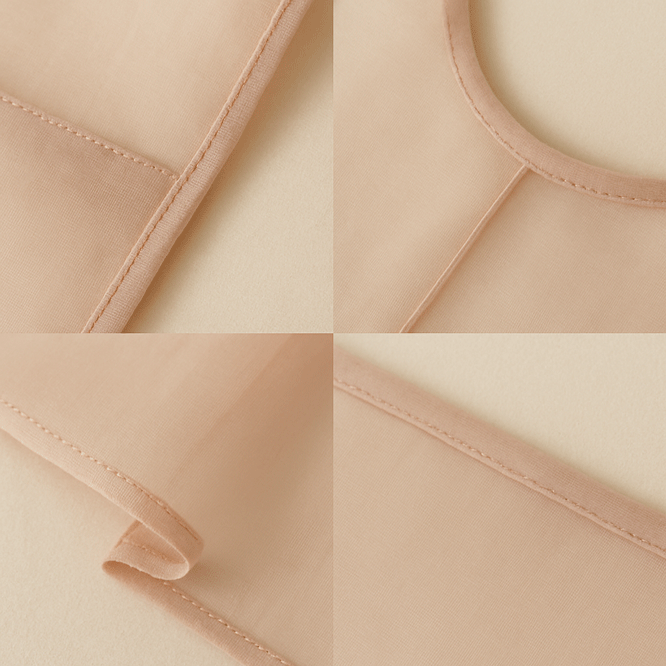 Các kiểu đường may phù hợp với vải Organza (French seam, rolled hem...).