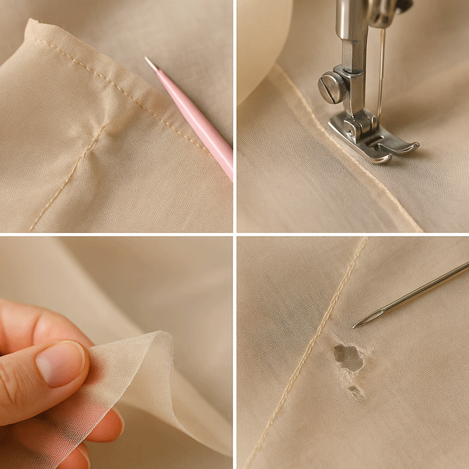 Những lỗi thường gặp khi may Organza và cách khắc phục hiệu quả.