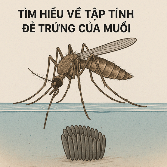 Tìm hiểu về tập tính đẻ trứng của muỗi.