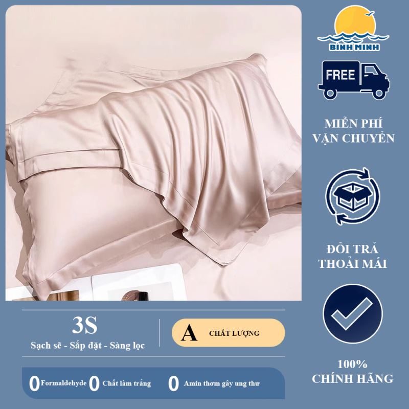 Vỏ Gối Nằm Bình Minh Lụa Tencel 60s Hoạ Tiết Cao Cấp 50x70 cm