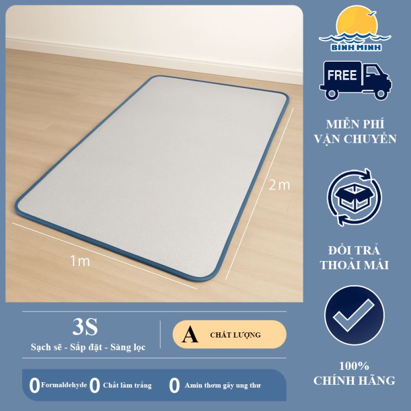 Chiếu ngủ trưa văn phòng cá nhân dày 3.5ly ( chọn màu viền - chọn kích thước ) - thảm ngủ trưa cá nhân