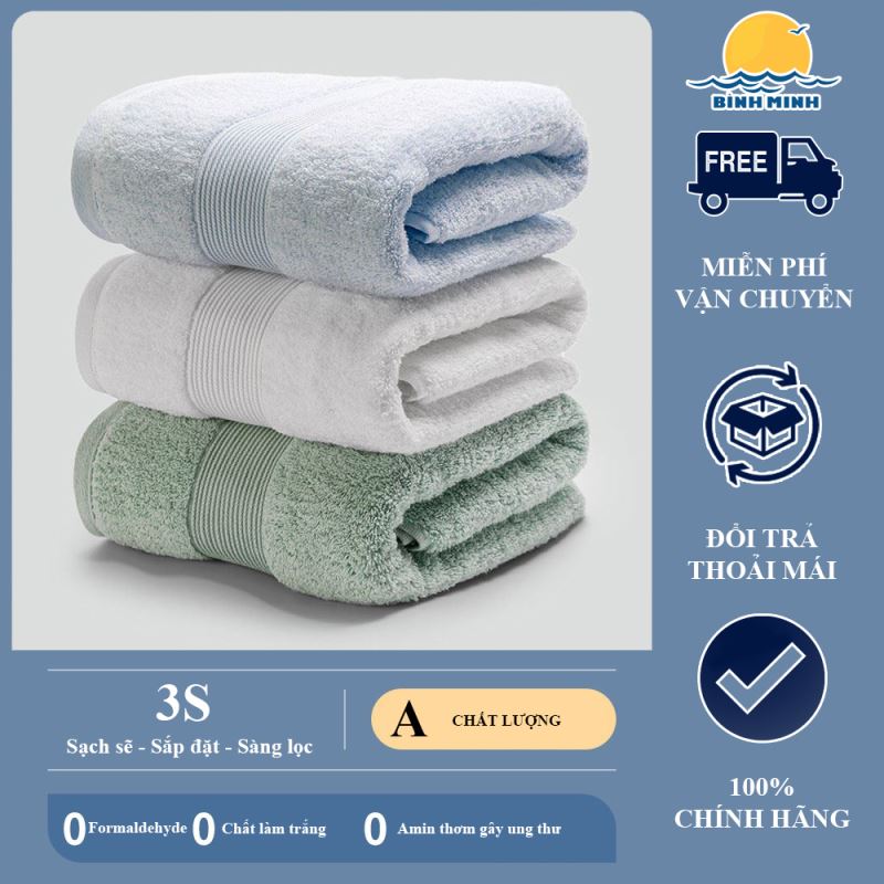 Khăn tắm 100% Cotton - Mềm mại, thấm hút tốt, chuyên dùng cho gia đình, khách sạn