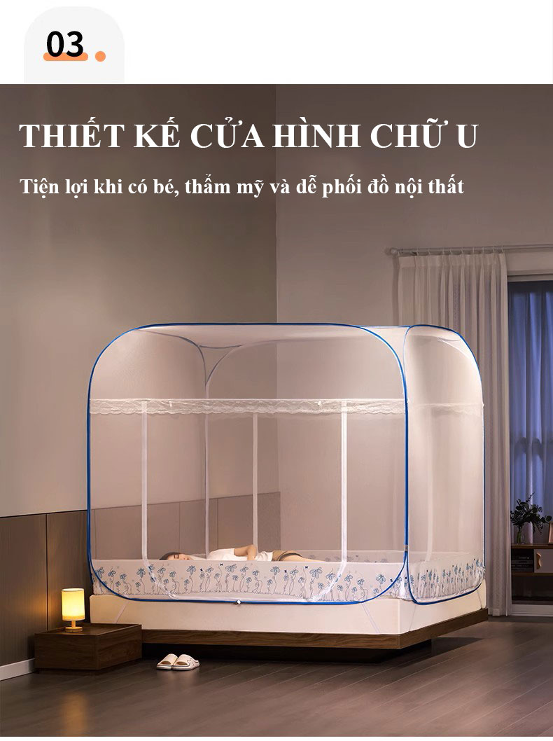 Màn chụp chống muỗi tự bung gấp gọn bình minh 8