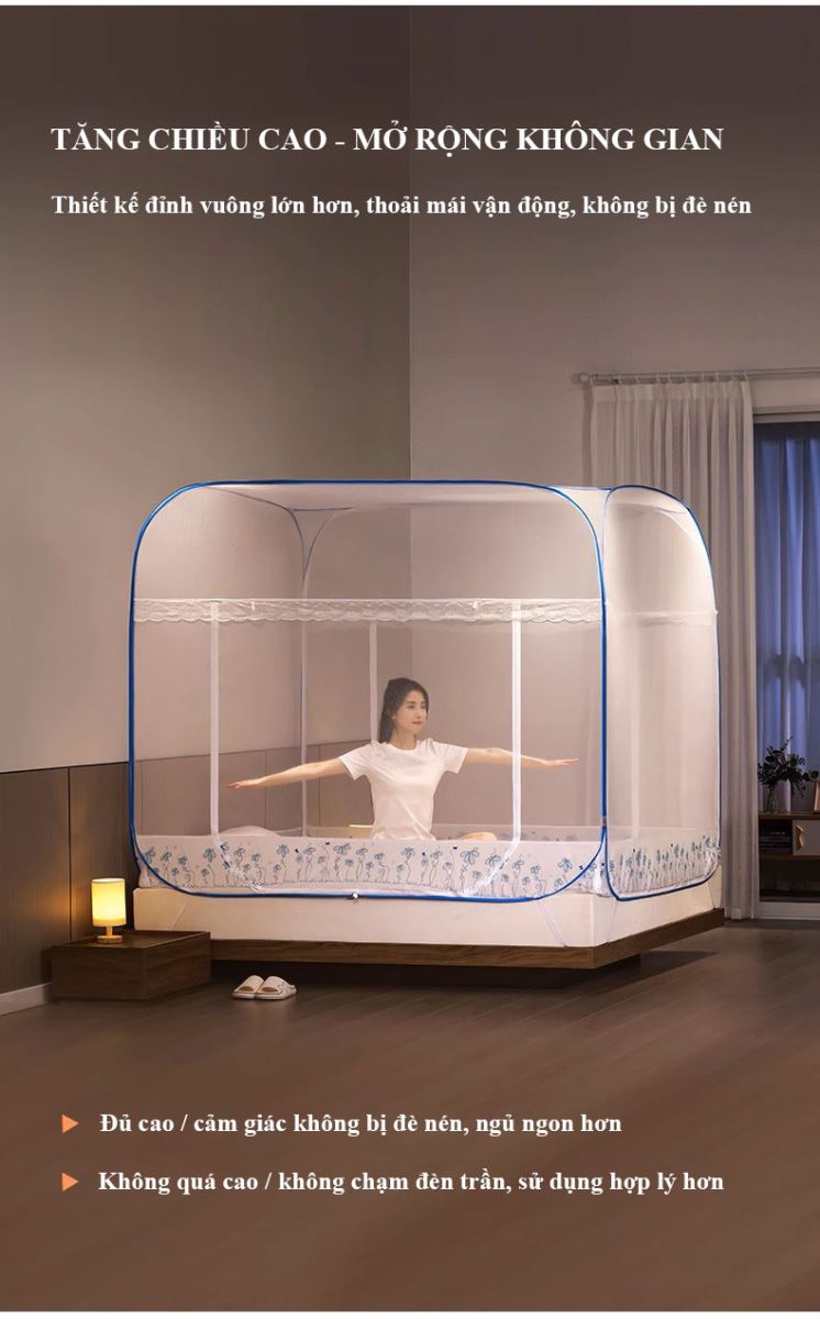 Màn chụp chống muỗi tự bung gấp gọn bình minh 9