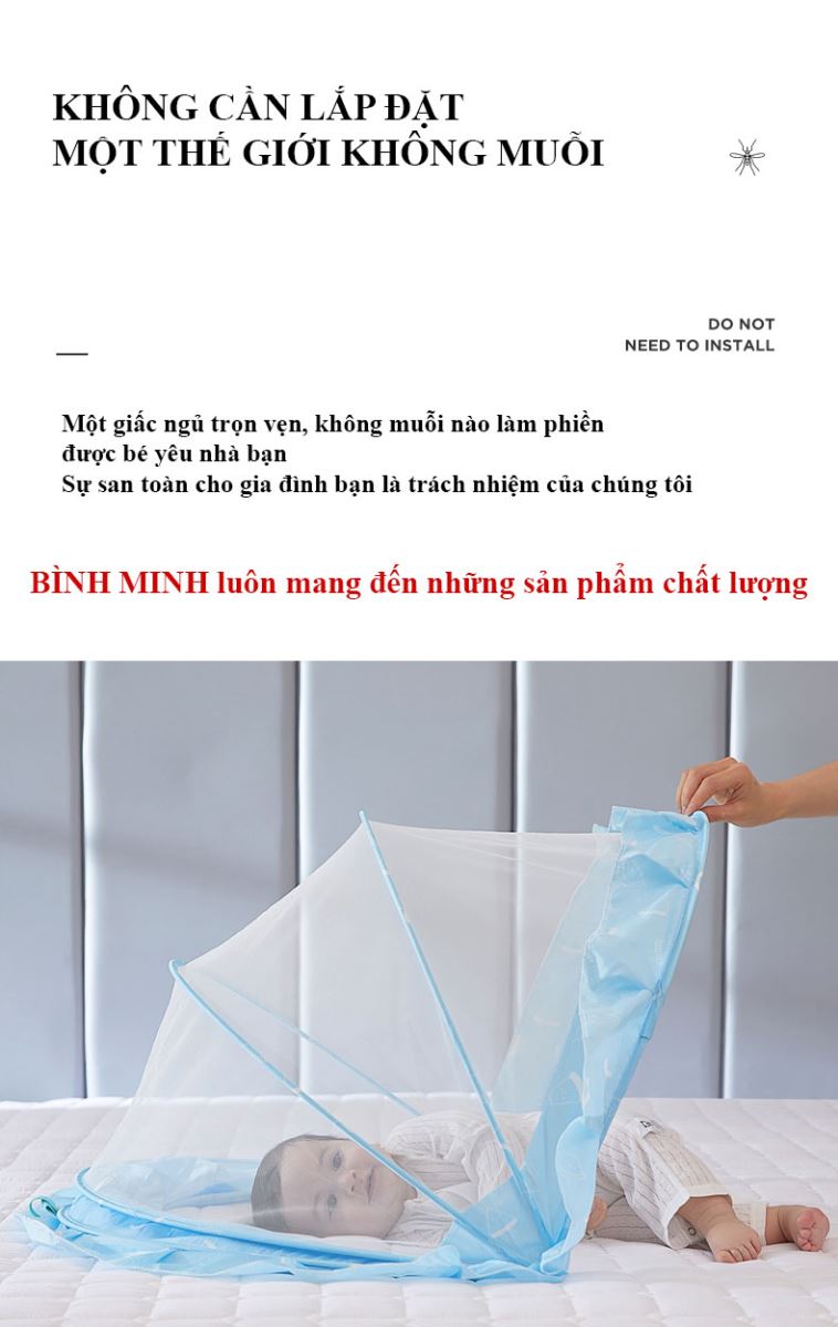 Màn chụp chống muỗi tự bung cho bé 3