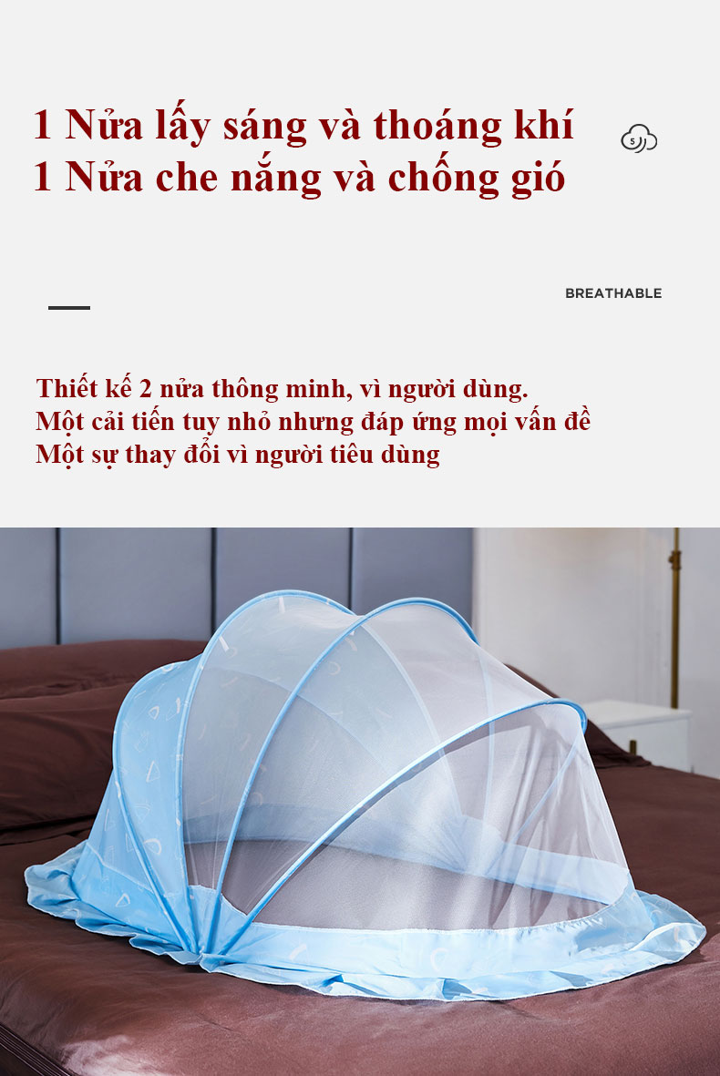 Màn chụp chống muỗi tự bung cho bé 5